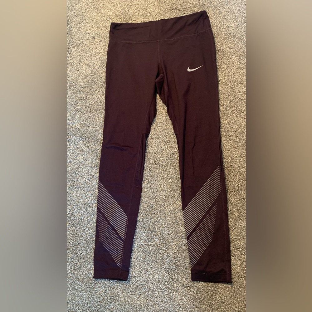 Large Nike Dryfit Running Leggings, Purple